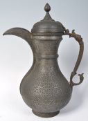 STUNNING ANTIQUE PERSIAN COPPER DALLAH COFFEE POT