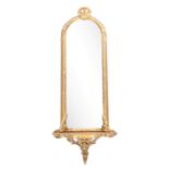 19TH CENTURY VICTORIAN GILDED MIRROR AND BRACKET