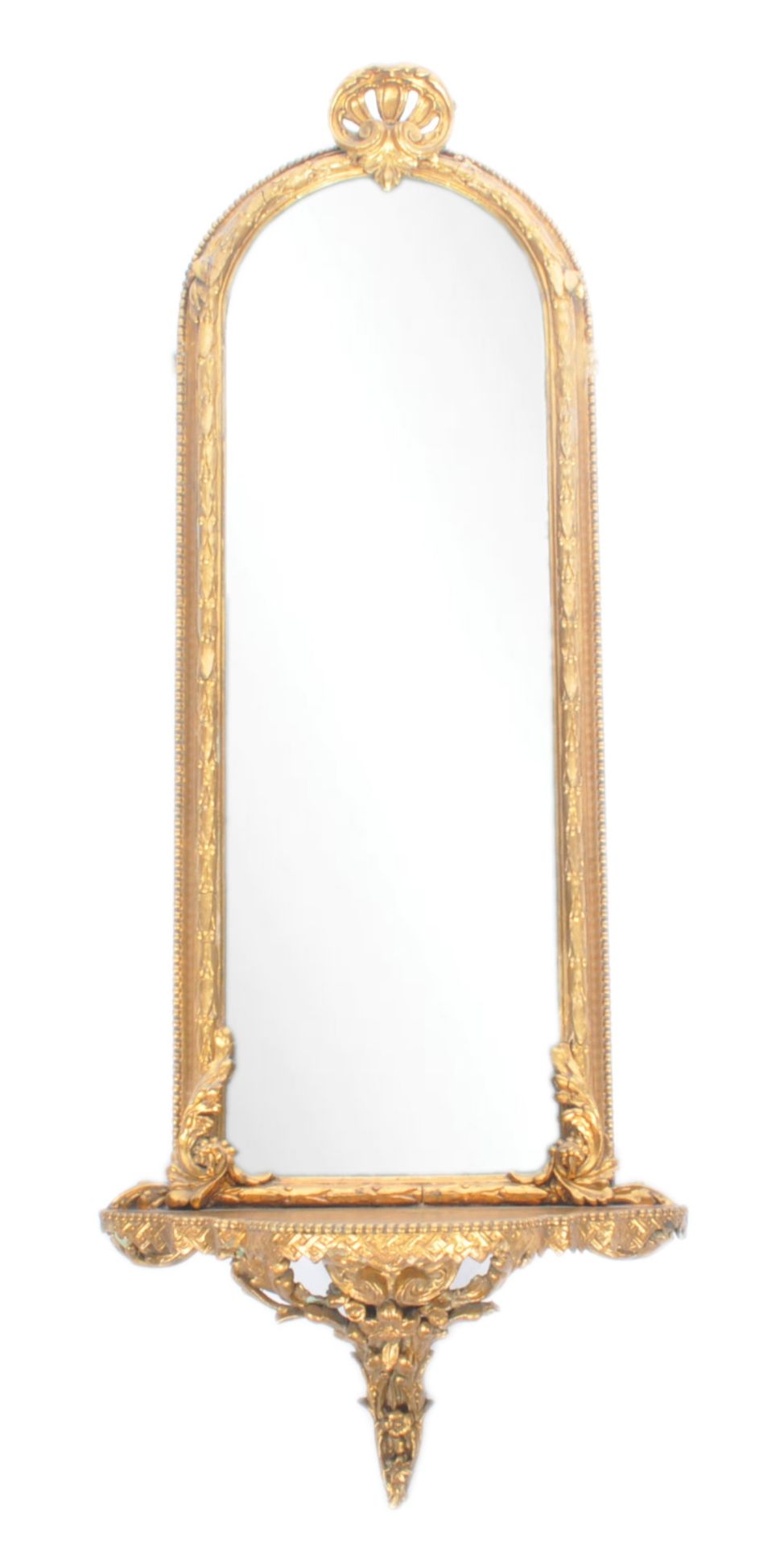 19TH CENTURY VICTORIAN GILDED MIRROR AND BRACKET