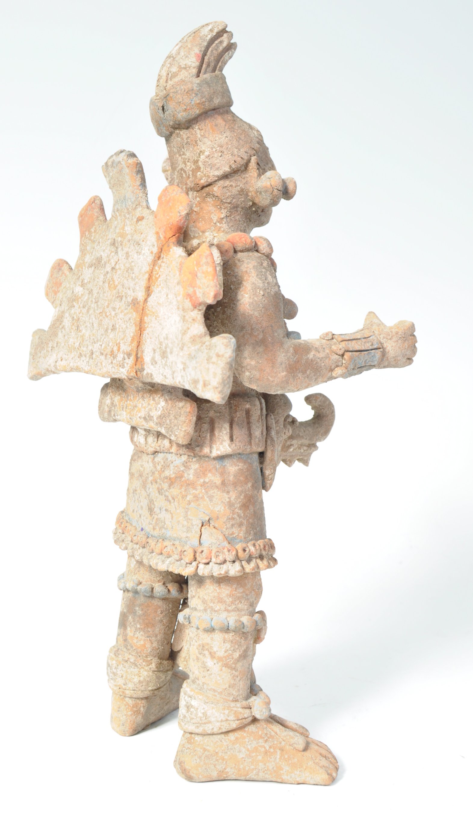 RARE PRE-COLUMBIAN ANCIENT MAYAN POTTERY FIGURE - Image 3 of 11