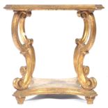 19TH CENTURY GILTWOOD ORMOLU GESSO WOOD SIDE TABLE