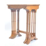 LATE 19TH CENTURY BURR WALNUT QUARTETTO NEST OF TABLES