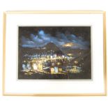 20TH CENTURY GOUACHE PAINTING OF MONTE CARLO BAY