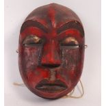 EARLY 20TH CENTURY WEST AFRICAN PAINTED CARNIVAL / RITUAL MASK