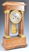 LATE 19TH CENTURY ROSEWOOD & MARQUETRY INLAID PORTICO CLOCK