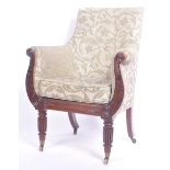 REGENCY REVIVAL GILLOWS STYLE LYRE FRONT LIBRARY CHAIR