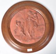 19TH CENTURY TERRACOTTA WALL PLAQUE - DANCING PAN