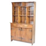 19TH CENTURY ANTIQUE OAK ARTS AND CRAFTS KITCHEN DRESSER