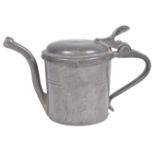 ANTIQUE MINIATURE PEWTER WATERING CAN WITH TOUCH MARKS TO BASE