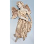 EARLY 20TH CENTURY PAINTED PLASTER FIGURINE OF THE ANGEL GABRIEL