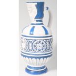 19TH CENTURY AUSTRIAN / GERMAN BLUE AND WHITE KPM JUG