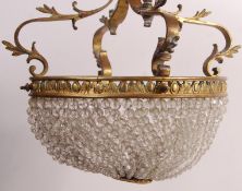 EARLY 20TH CENTURY EMPIRE CHANDELIER OF BASKET FORM