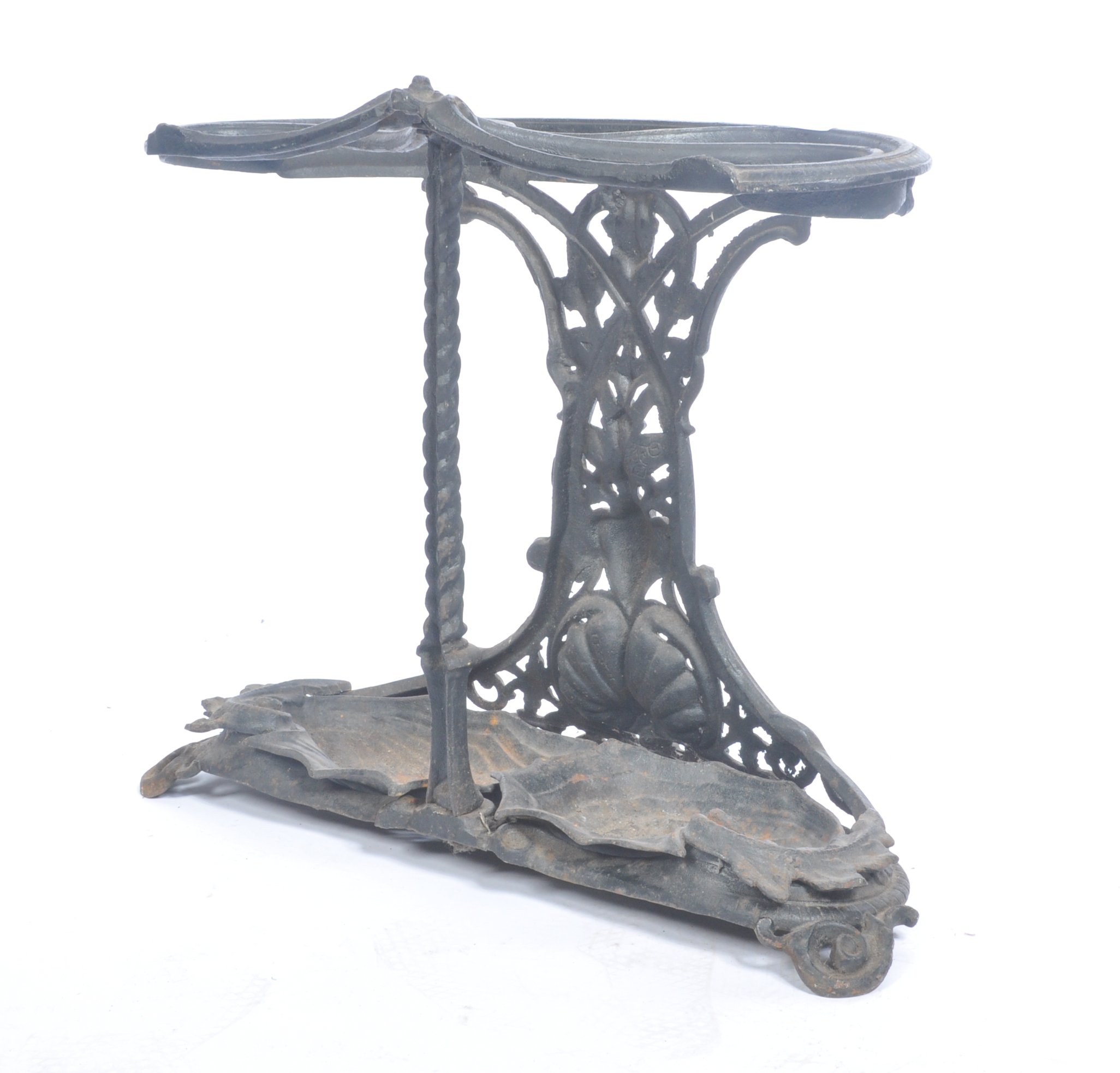 19TH CENTURY VICTORIAN COALBROOKDALE MANNER CAST IRON STICK STAND