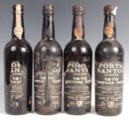 FOUR BOTTLES OF PORTO SANTOS JUNIOR PORT