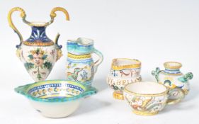 COLLECTION OF ANTIQUE ITALIAN FAIENCE WARE POTTERY
