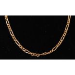 ITALIAN BALESTRA 750 / 18CT GOLD FIGARO NECKLACE CHAIN