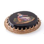 A 19th Century Victorian Micro Mosaic Brooch Pin