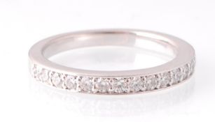 An 18ct White Gold & Diamond Half Eternity Ring