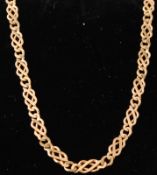 9CT GOLD DOUBLE DIAMOND BELCHER LINK NECKLACE CHAIN