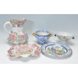 A mixed group of Masons Ironstone China ceramics dating from the 19th Century to include a large