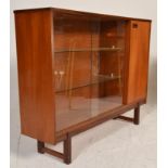 Turnridge - A good retro mid 20th Century teak wood display cabinet having a twin glazed door