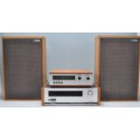 Hi-Fi - A mixed group of music hi-fi to include a Rotel Solid State Stereo Tuner RT-320 teak