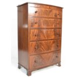 MID CENTURY WALNUT GOOD QUALITY TALLBOY CHEST OF D