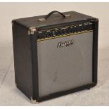 A good Cruiser by Crafter guitar amplifier model CR-50RG. Black cased with carrying handle atop.