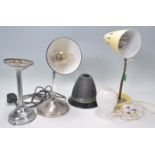 A group of three vintage retro 20th Century table / desk lamps to include a French example having