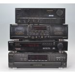 Hi-Fi - A mixed group of hi-fi stacking system to include a Pioneer Stereo Amplifier A-X340, Pioneer