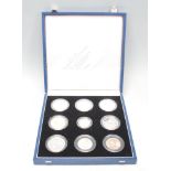 A Second World War 50th Anniversary, the nine coin set 1995 in silver comprising issues from GB,