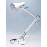 A vintage retro 20th Century BHS Anglepoise industrial desk lamp finished in white colourway. Raised