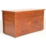 A good mid century teak wood blanket box chest of plain rectangular form complete with an