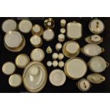 An extensive Greek key designed porcelain dinner service by B&Co Limoges, France marked K Bernardaud