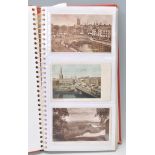 An early 20th Century postcard album to include views of Bristol and London with some scenes of
