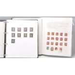 A collection of stamps across two albums to include an album of Victorian stamps; a good selection