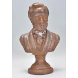 A well cast believed late 19th / early 20th century cast metal bust sculpture of American