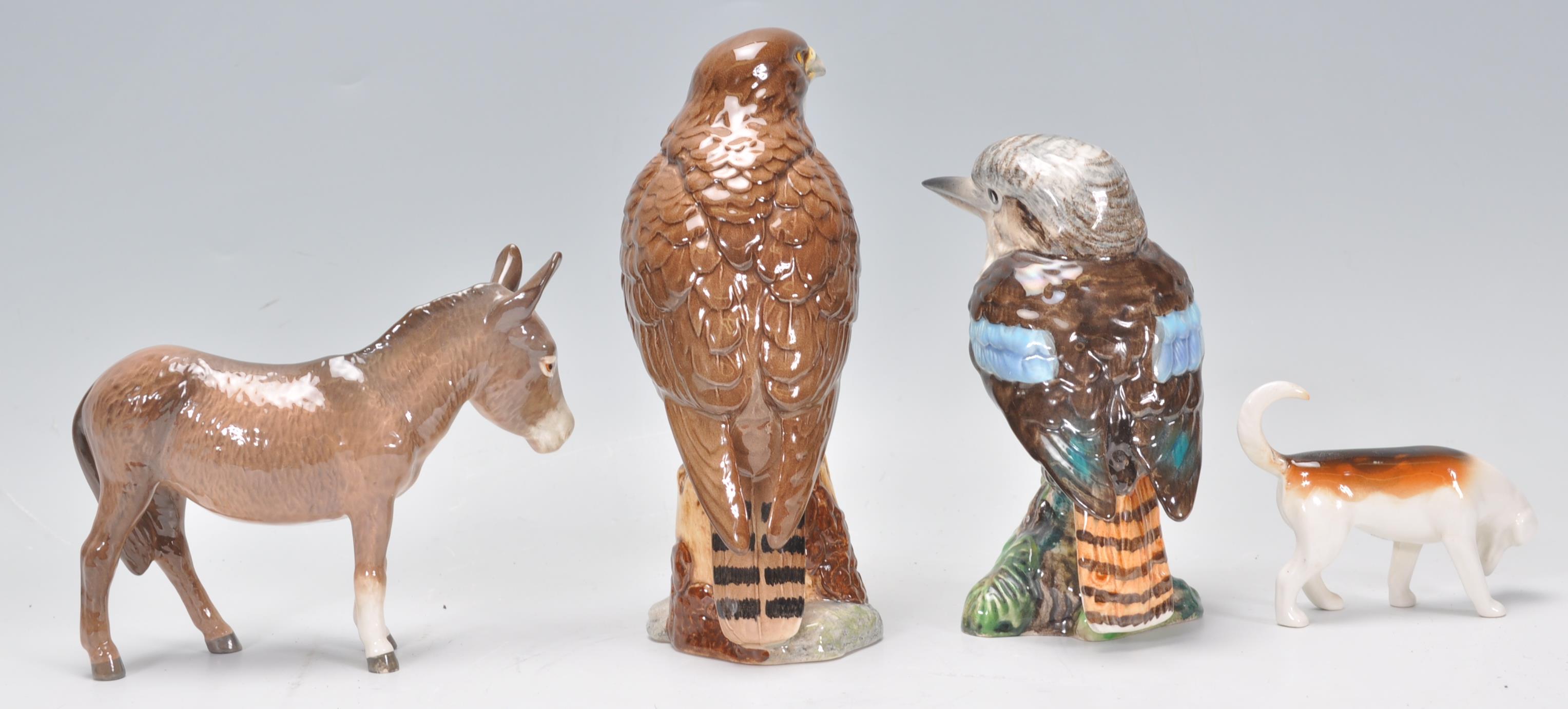 A collection of Beswick porcelain figurines to include a Cuckoo, hound, donkey and an Eagle being - Image 3 of 7