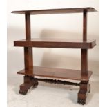 A 19th Century Victorian mahogany rise and fall  buffet - side table having three shelves with the
