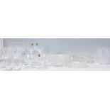 A good collection of vintage German cut glassware to include a crystal cut glass centerpiece bowl