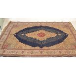 A group of three vintage 20th Century floor rugs / carpets to include a matching pair having cream