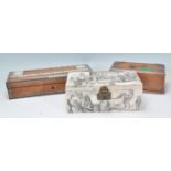 A mixed group of vintage boxes dating from the early 20th Century to include a jewellery box