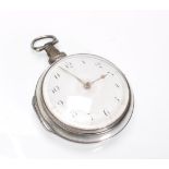 An 18thh century Brawd of London silver hallmarked verge fusee pocket watch. no 12300, the silver