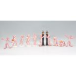 A fabulous collection of 20th century Pink Panther porcelain ceramics to include differing poses