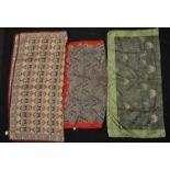 A group of three vintage Liberty printed silk scarves to include a Art Nouveau print scarf, a