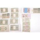 A collection of early 20th Century Reichsbanknote German bank noted to include 10,000, 1000, 100,000