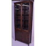 An early 20th Century 1920's oak bookcase having t