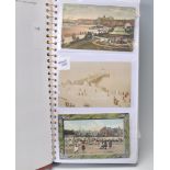 An early 20th Century postcard album to include a selection of photographic scenes of Morecambe,