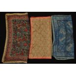 A group of three vintage Liberty printed silk scarves to include a paisley print scarf, a burgundy