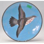 An unusual  believed 19th century Chinese enamel charger plater being heavily enamelled with blue
